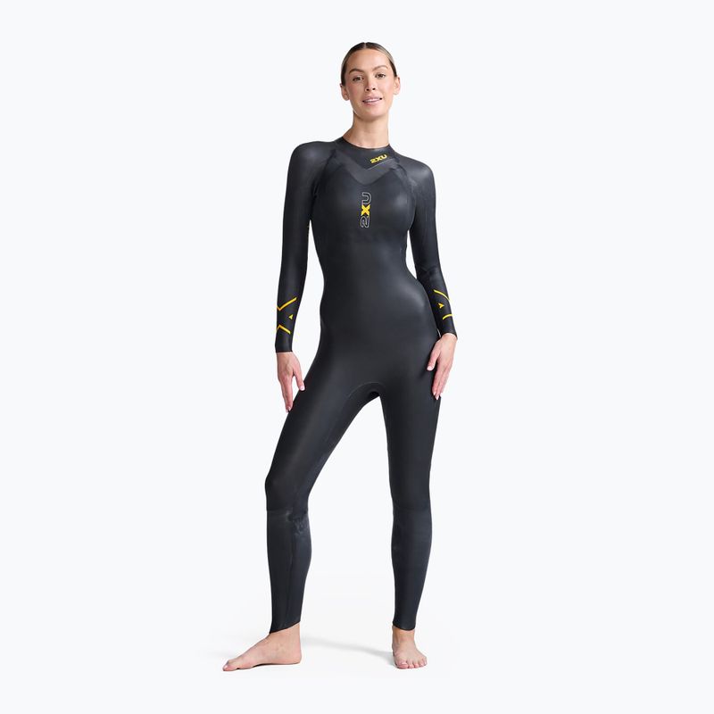 Moteriškas triatlono hidrokostiumas 2XU Propel:1 black/ambition WW4994C