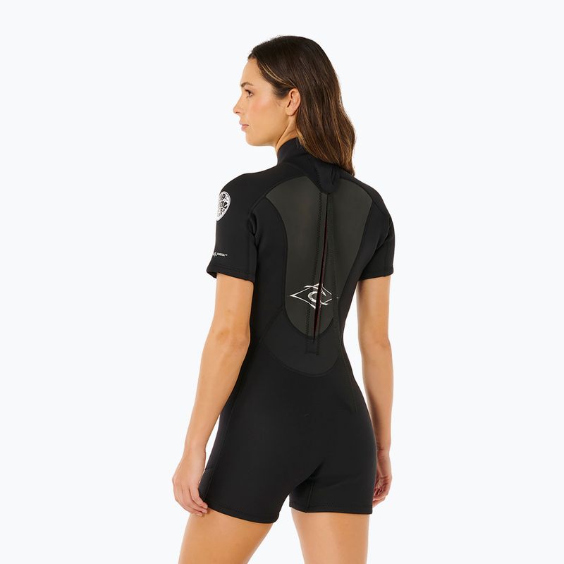 Moteriškas plaukimo kostiumas Rip Curl Omega 2/2 mm Back Zip Springsuit black 3