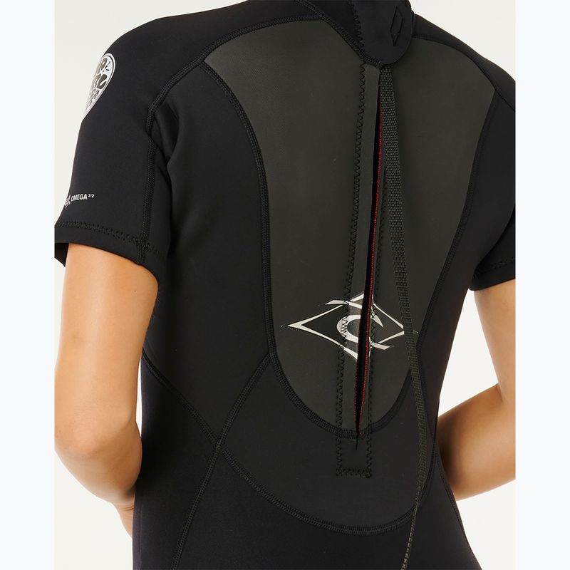 Moteriškas plaukimo kostiumas Rip Curl Omega 2/2 mm Back Zip Springsuit black 4