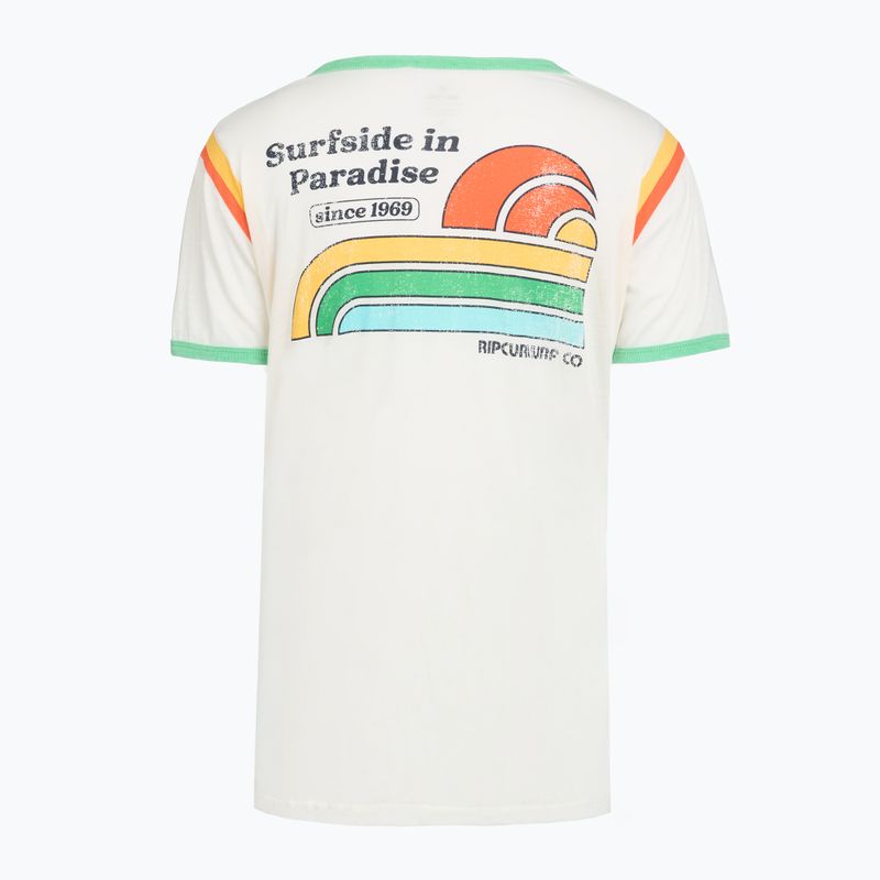 Moteriški marškinėliai Rip Curl Surf Side Ringer bone 2