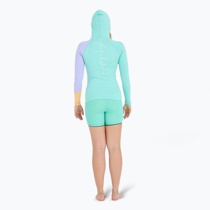 Moteriškas džemperis Jetpilot Pacer Hooded Rashie teal 3