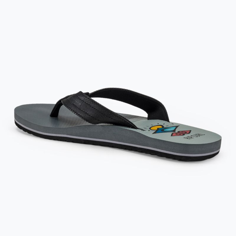 Vyriškos šlepetės per pirštą Rip Curl Ripper Open Toe black/grey 3