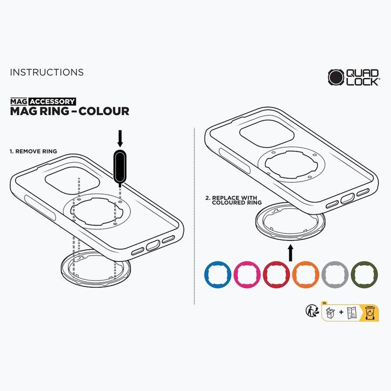 Quad Lock originalus telefono dėklas Samsung Galaxy S22 juodas 2