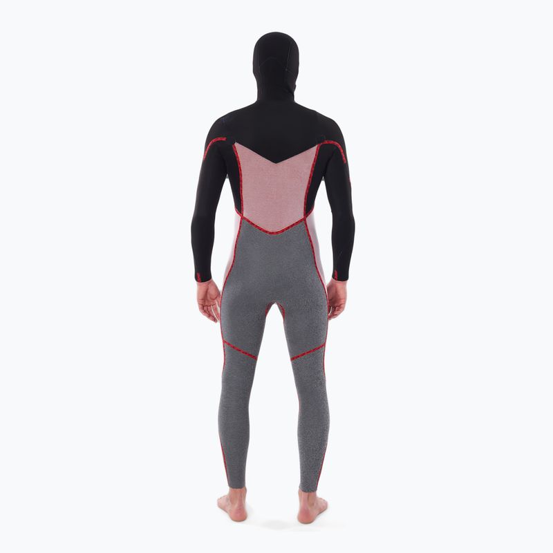 Vyriškas plaukimo hidrokostiumas Rip Curl Dawn Patrol Hooded 5/4mm Chest Zip black 4