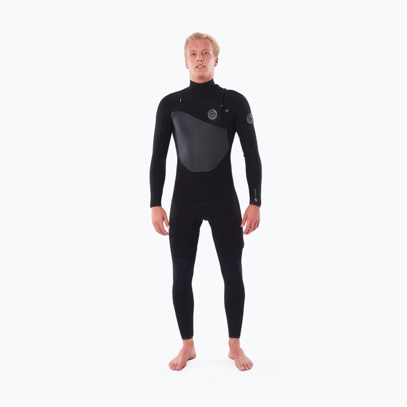 Rip Curl Flashbomb vyriškas 4/3 mm juodos/pilkos spalvos hidrokostiumas WSTYNF