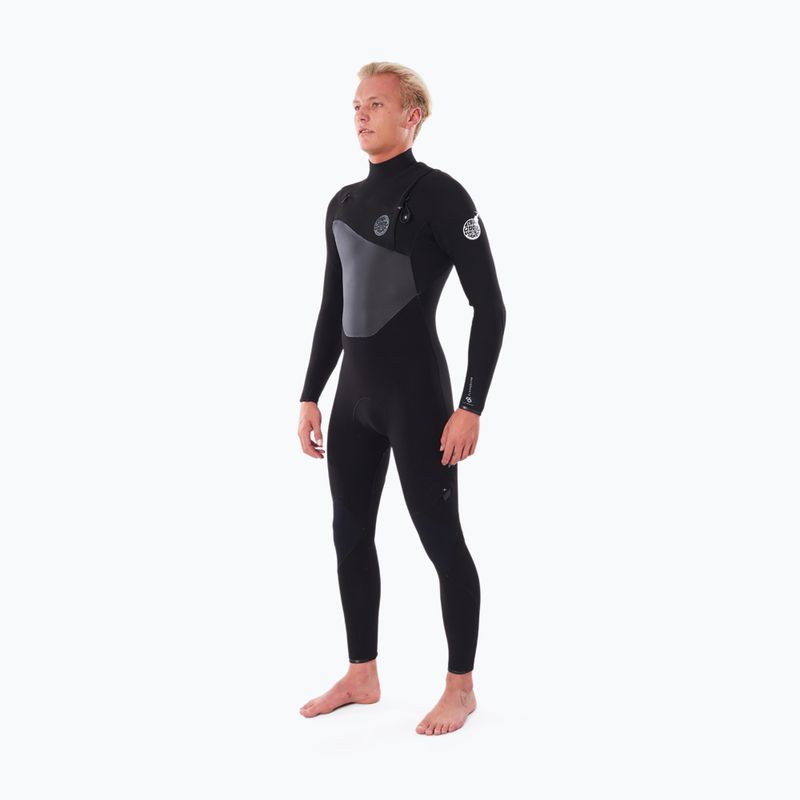 Rip Curl Flashbomb vyriškas 4/3 mm juodos/pilkos spalvos hidrokostiumas WSTYNF 2