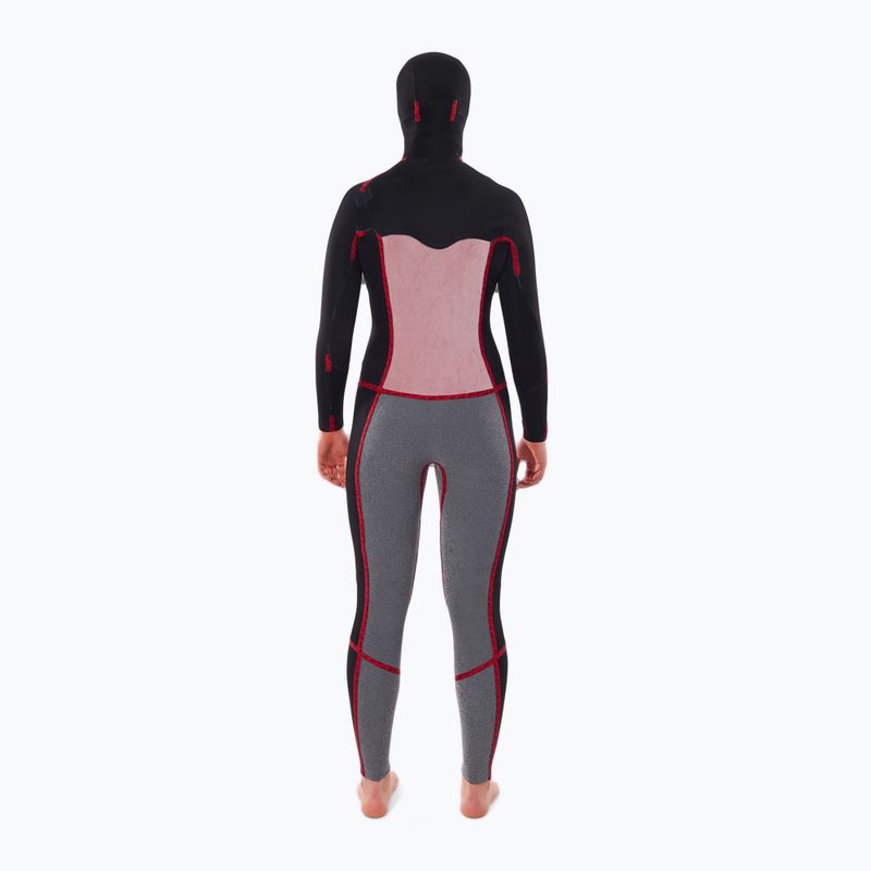 Moteriškas plaukimo hidrokostiumas Rip Curl Dawn Patrol 5/4mm Chest Zip Hooded black 4