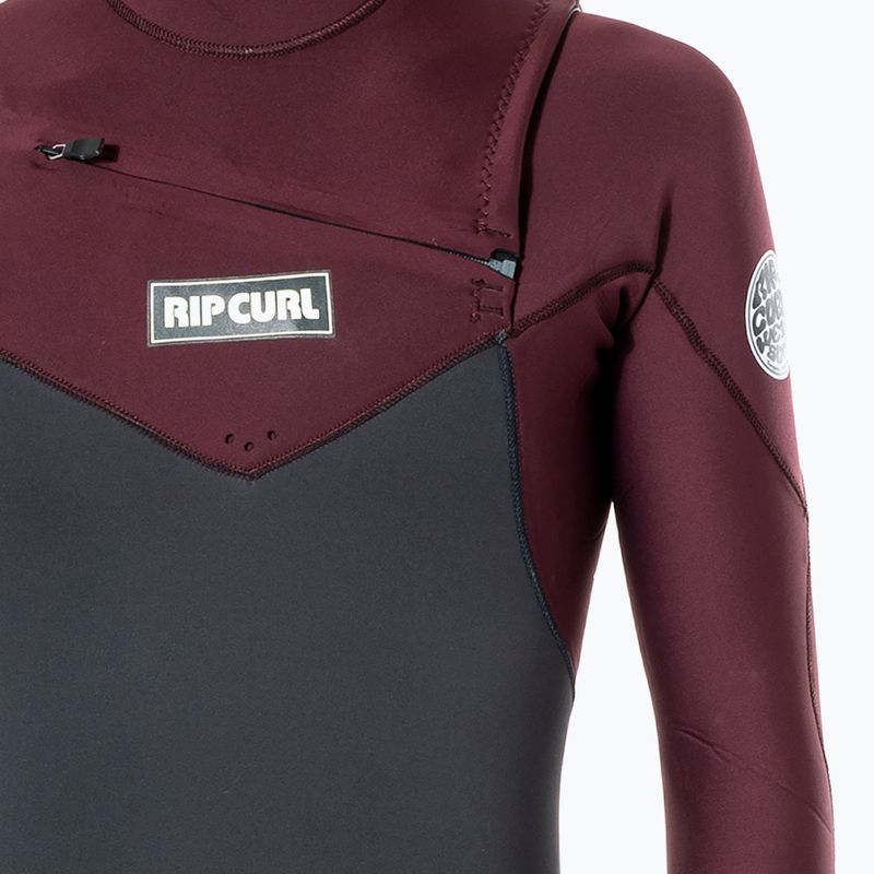 Rip Curl Dawn Patrol vyriškas 4/3 mm pilkos ir kaštoninės spalvos maudymosi kostiumas WSM9CM 4
