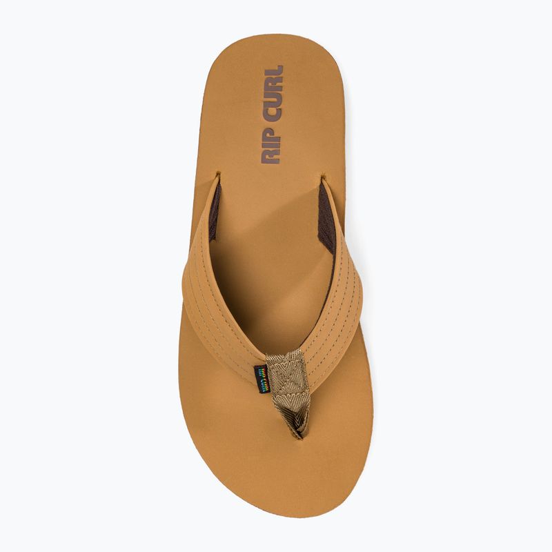 Vyriškos šlepetės per pirštą Rip Curl Revival Leather Open Toe tan 5