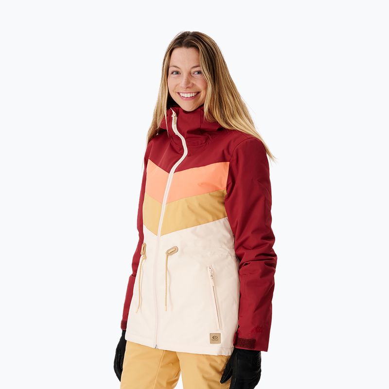 Rip Curl Rider Betty moteriška snieglenčių striukė beige and red 000WOU 763 7