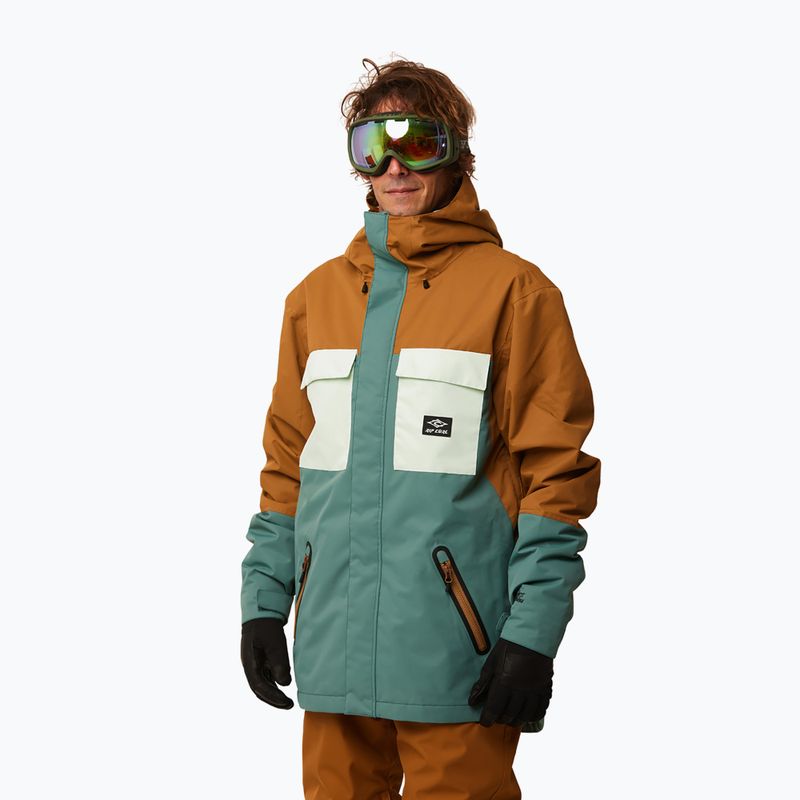 Vyriška snieglenčių striukė Rip Curl Pinnacle žaliai rudos spalvos 004MOU 146 2