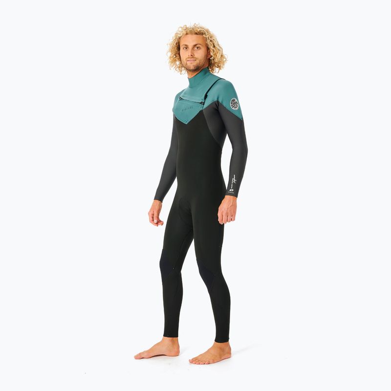 Rip Curl vyriškas D/Patrol Perf C/Zip 4/3 mm GB M 8088 black/green maudymosi kostiumėlis 15NMFS