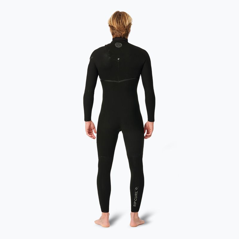 Vyriškos Rip Curl E Bomb 4/3 mm Zip Free plaukimo putos Black 2