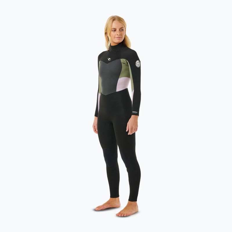 Moteriškas plaukimo hidrokostiumas Rip Curl Omega 3/2 mm Back Zip khaki 3