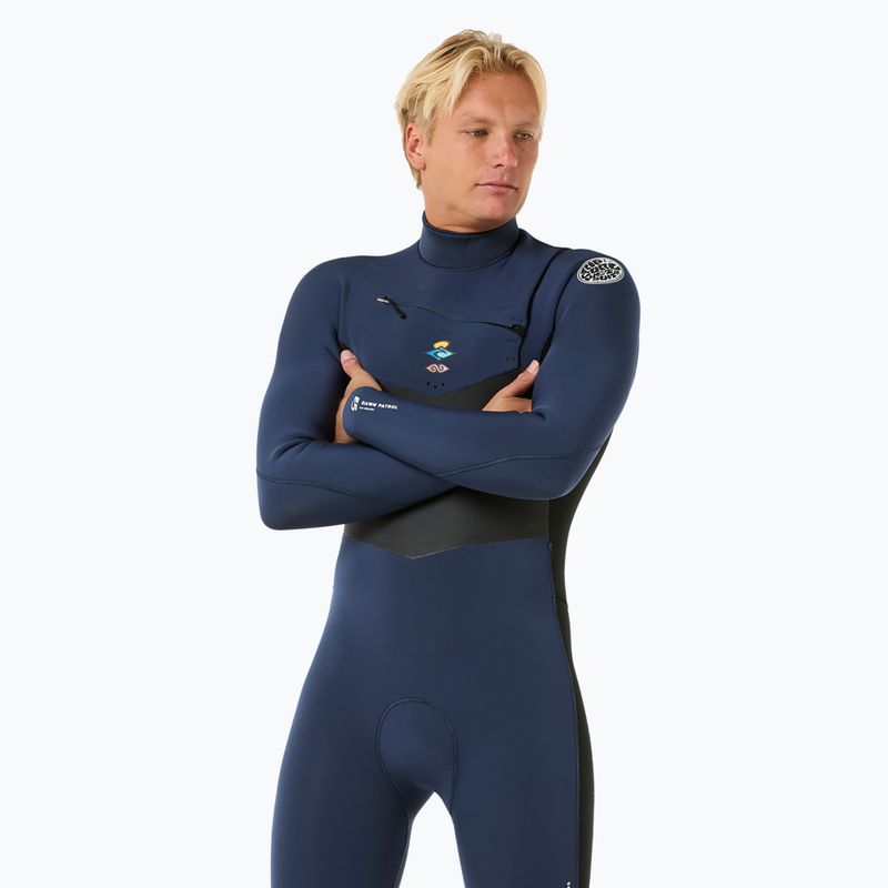 Vyriška Rip Curl Dawn Patrol 3/2 mm Chest Zip dark navy plaukimo puta 4