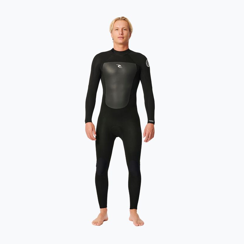 Rip Curl Omega 4/3 mm GB BZ Steamer juodas vyriškas hidrokostiumas