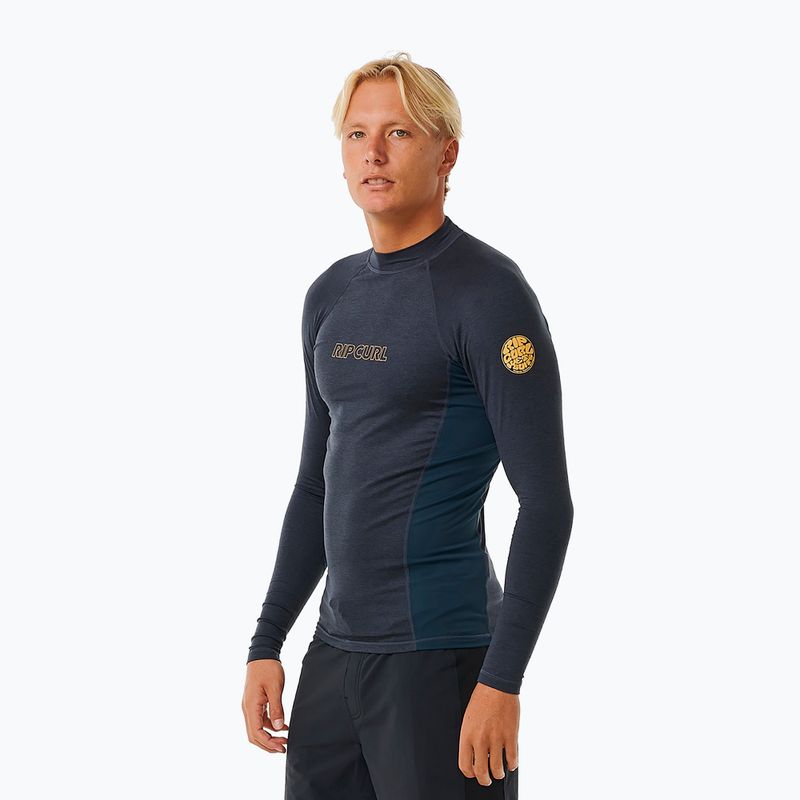 Vyriški plaukimo marškinėliai ilgomis rankovėmis Rip Curl Dawn Patrol UPF Performance navy marle 4