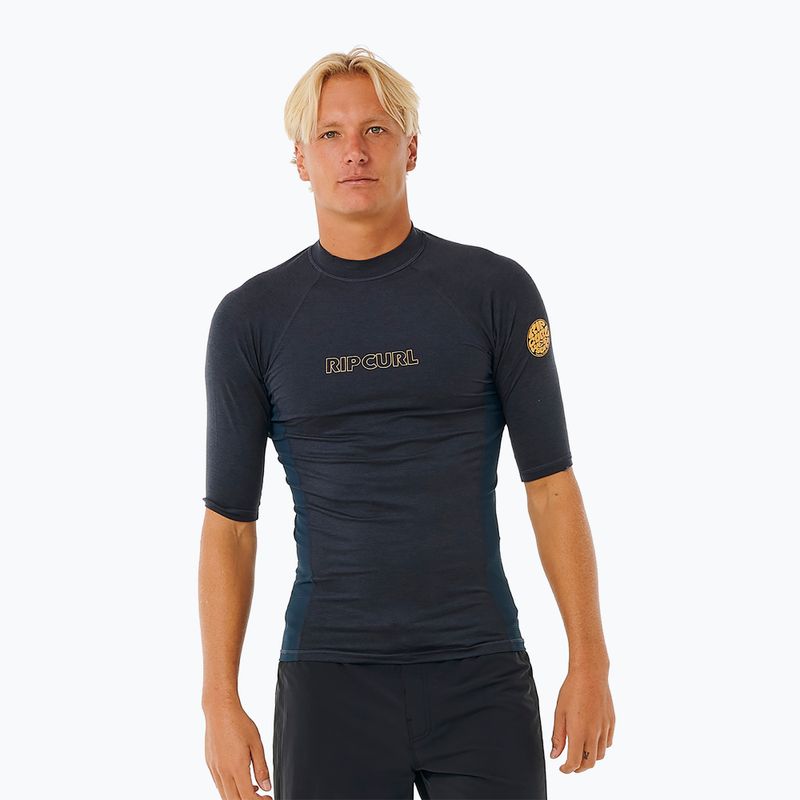 Vyriški plaukimo marškinėliai Rip Curl Dawn Patrol UPF Performance navy marle