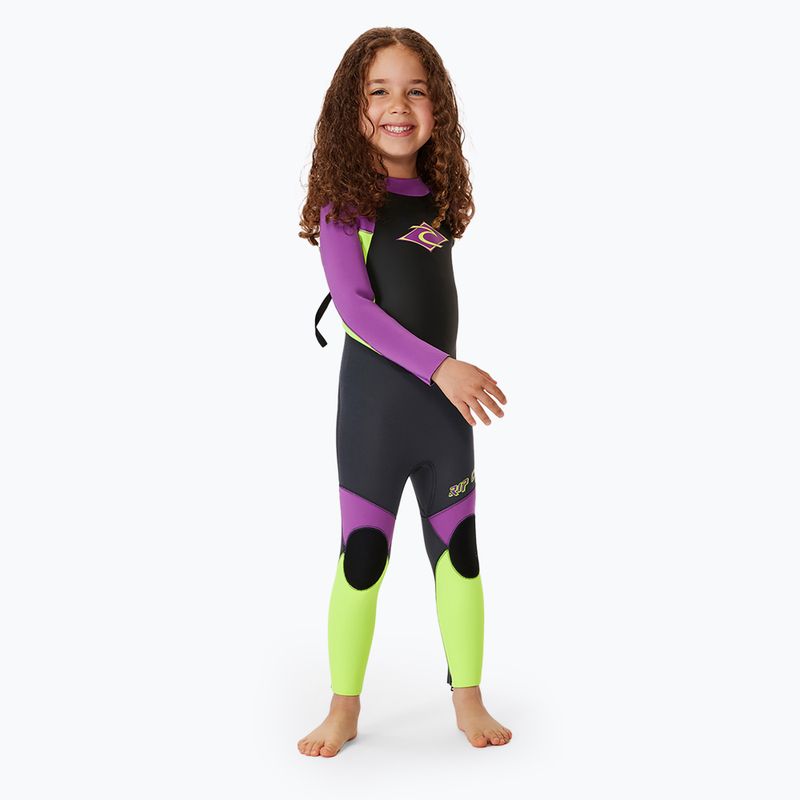 Vaikiškas plaukimo hidrokostiumas Rip Curl Groms Omega 3/2 Back Zip purple