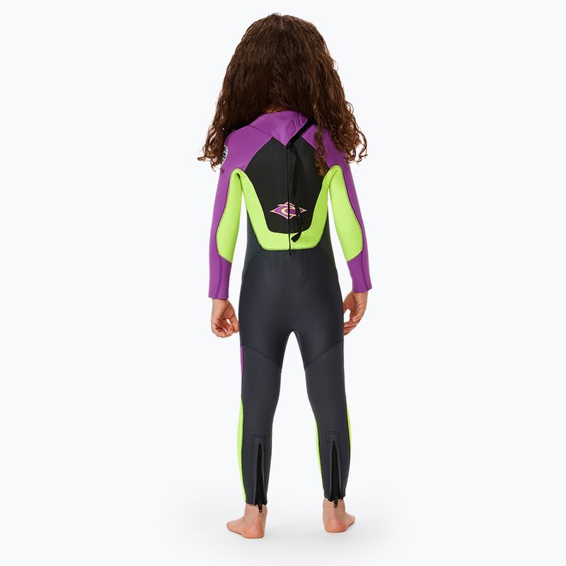 Vaikiškas plaukimo hidrokostiumas Rip Curl Groms Omega 3/2 Back Zip purple 2