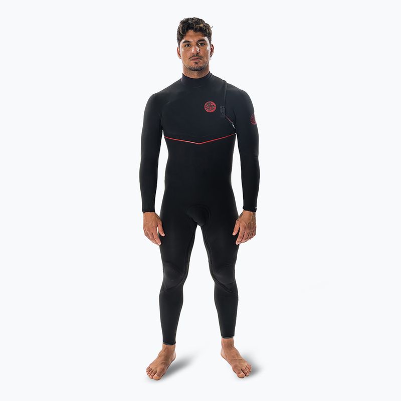 Vyriškas plaukimo hidrokostiumas Rip Curl Flashbomb Fusion 4/3 mm Zip Free black
