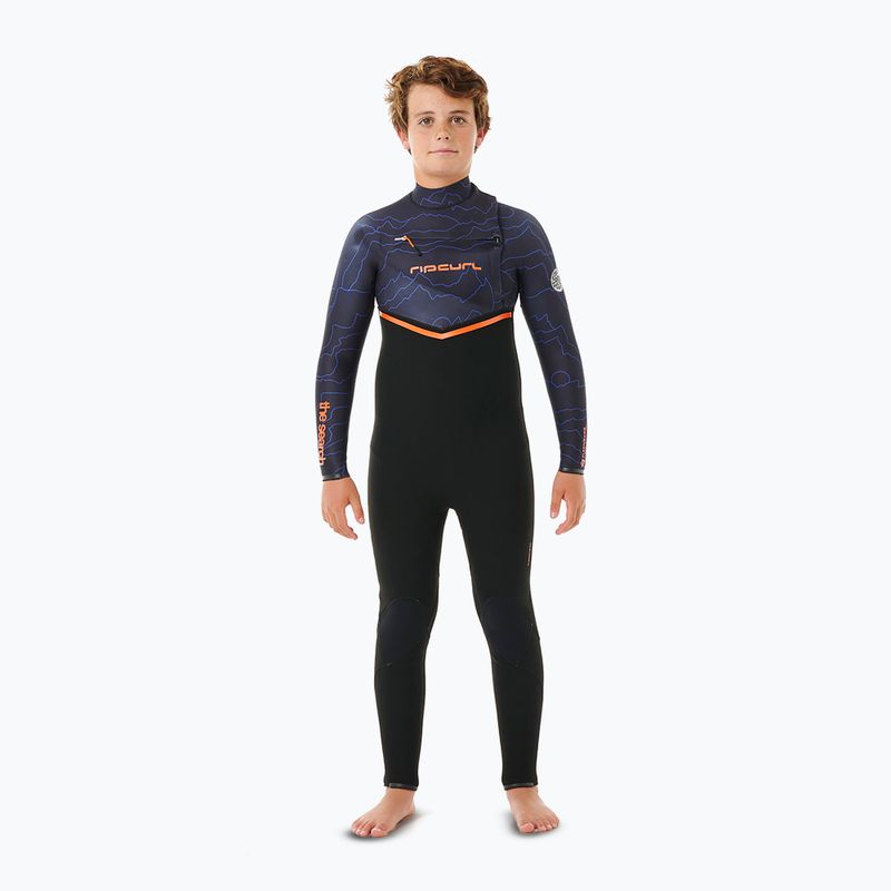 Rip Curl Flashbomb 4/3 mm Chest Zip purple night vaikiškos plaukimo putos
