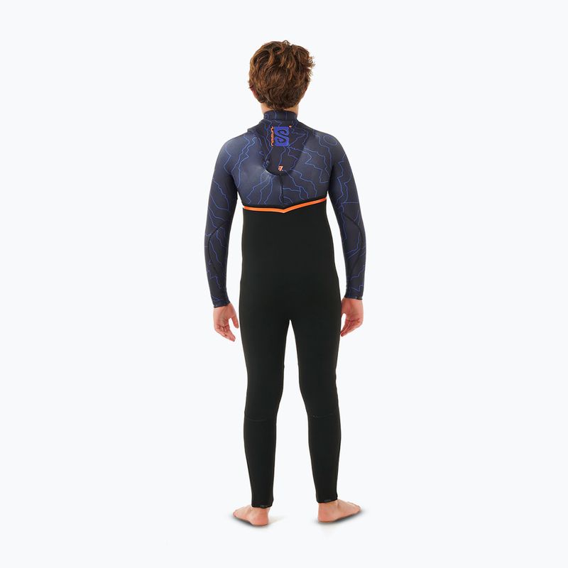Rip Curl Flashbomb 4/3 mm Chest Zip purple night vaikiškos plaukimo putos 2