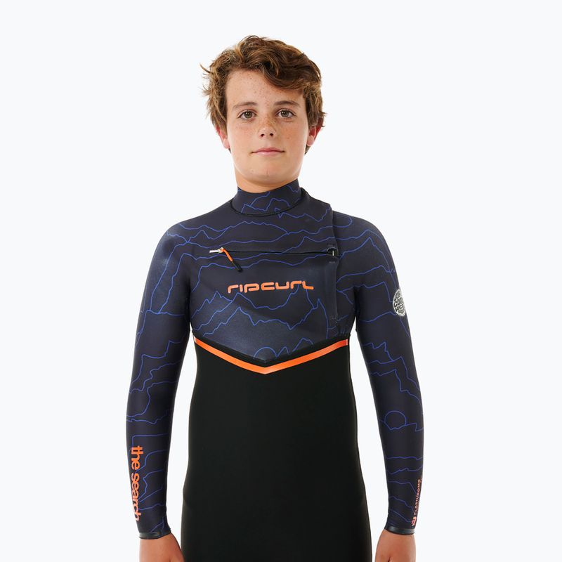 Rip Curl Flashbomb 4/3 mm Chest Zip purple night vaikiškos plaukimo putos 4