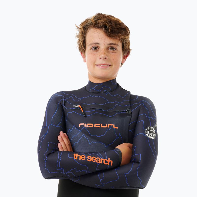 Rip Curl Flashbomb 4/3 mm Chest Zip purple night vaikiškos plaukimo putos 5