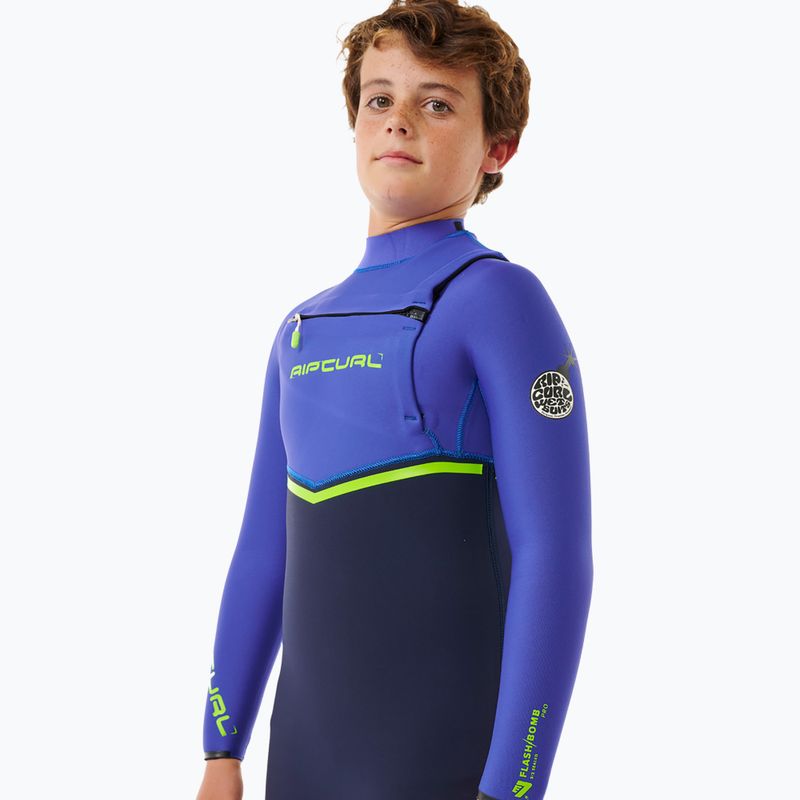Rip Curl Flashbomb 4/3 mm krūtinės užtrauktukas wild berry vaikiškos plaukimo putos 5