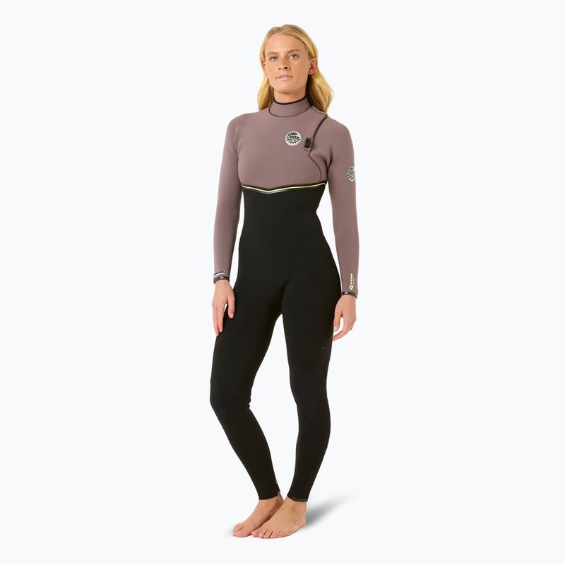 Rip Curl Ebomb 3/2 mm Zip Free eggplant moteriškas hidrokostiumas