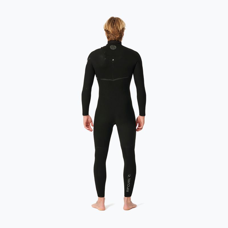 Vyriškas plaukimo hidrokostiumas Rip Curl Dawn Patrol 4/3 mm Chest Zip black 2
