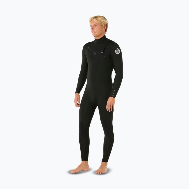 Vyriškas plaukimo hidrokostiumas Rip Curl Dawn Patrol 3/2 mm Chest Zip black 3