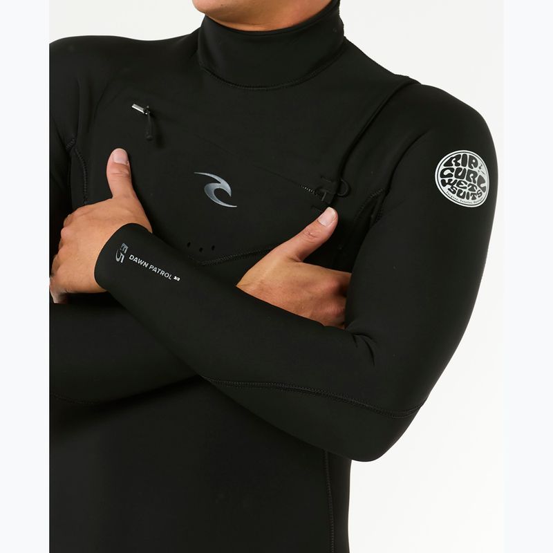 Vyriškas plaukimo hidrokostiumas Rip Curl Dawn Patrol 3/2 mm Chest Zip black 6