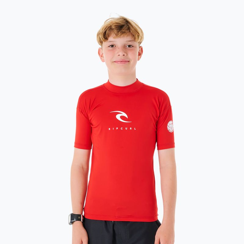Rip Curl Corps Rash Vest vaikiški maudymosi marškinėliai 40 red 11NBRV