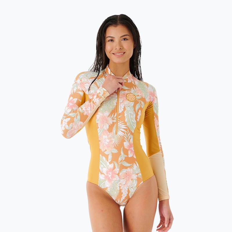 Rip Curl Always Summer Upf 50+ Surfsuit moteriškas vientisas maudymosi kostiumėlis 146 yellow 144WRV