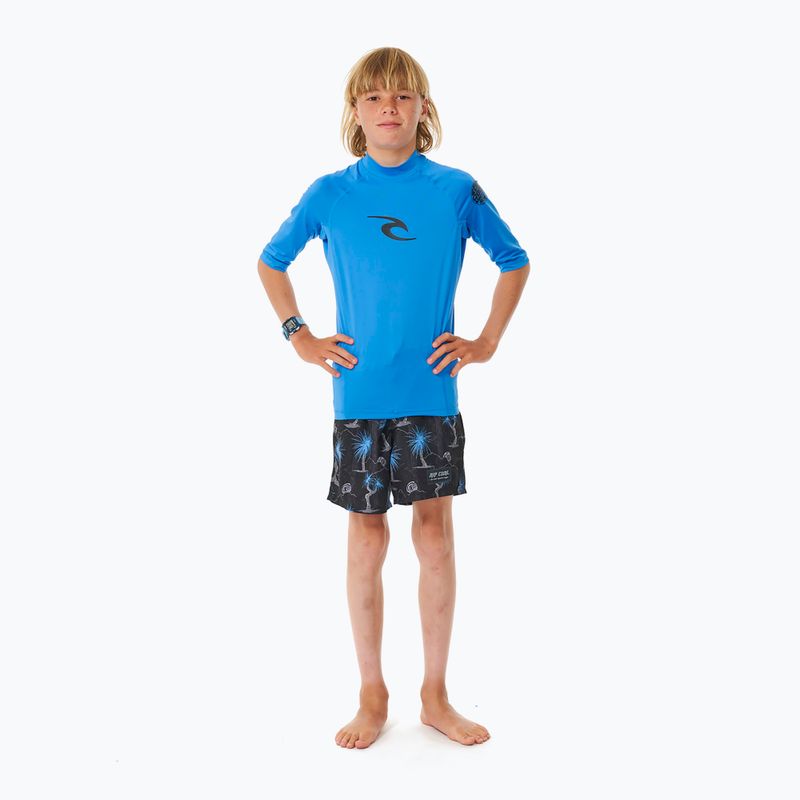 Vaikiški plaukimo marškinėliai Rip Curl Lycra Brand Wave UPF blue gum 2