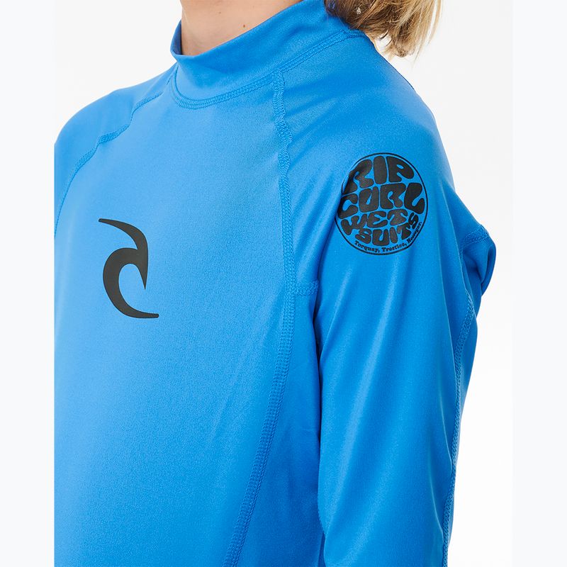 Vaikiški plaukimo marškinėliai Rip Curl Lycra Brand Wave UPF blue gum 4