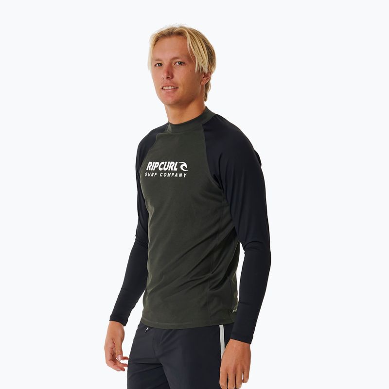 Vyriška maudymosi striukė su ilgomis rankovėmis Rip Curl Shock UPF black marle 3