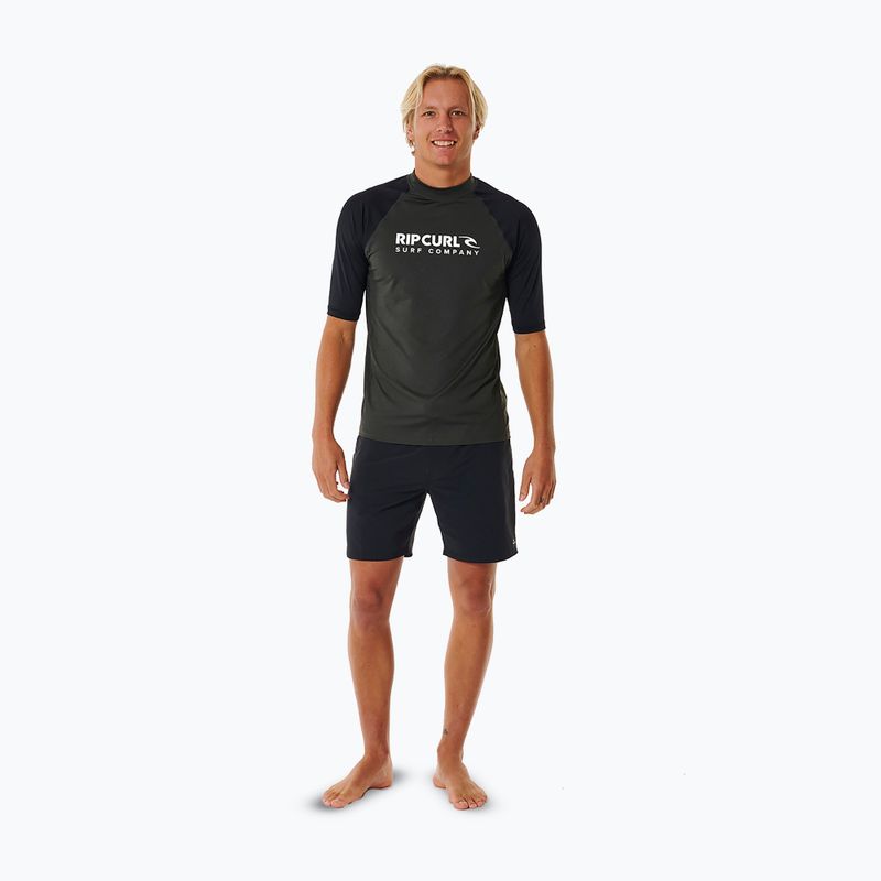 Vyriški plaukimo marškinėliai Rip Curl Shock UPF black marle 2