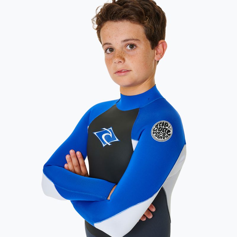 Rip Curl Omega 4/3 mm Back Zip mėlynos vaikiškos plaukimo putos 4