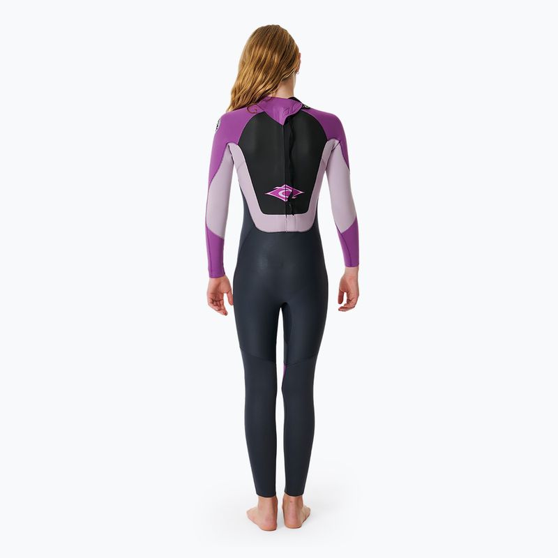 Vaikiškas plaukimo hidrokostiumas Rip Curl Omega 3/2 Back Zip purple 3