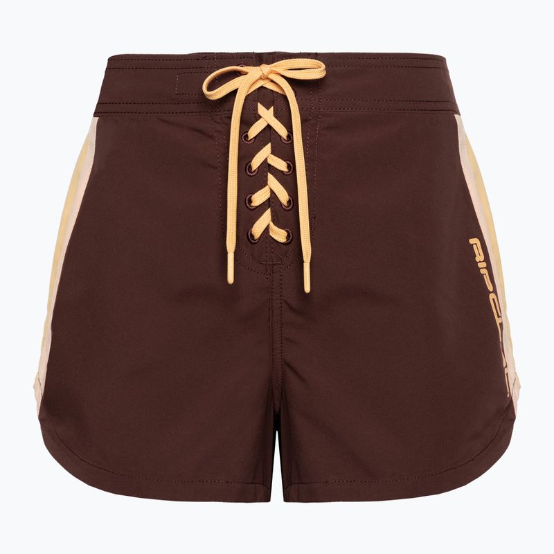 Moteriški maudymosi šortai Rip Curl Block Party Hi Waist 3" plum