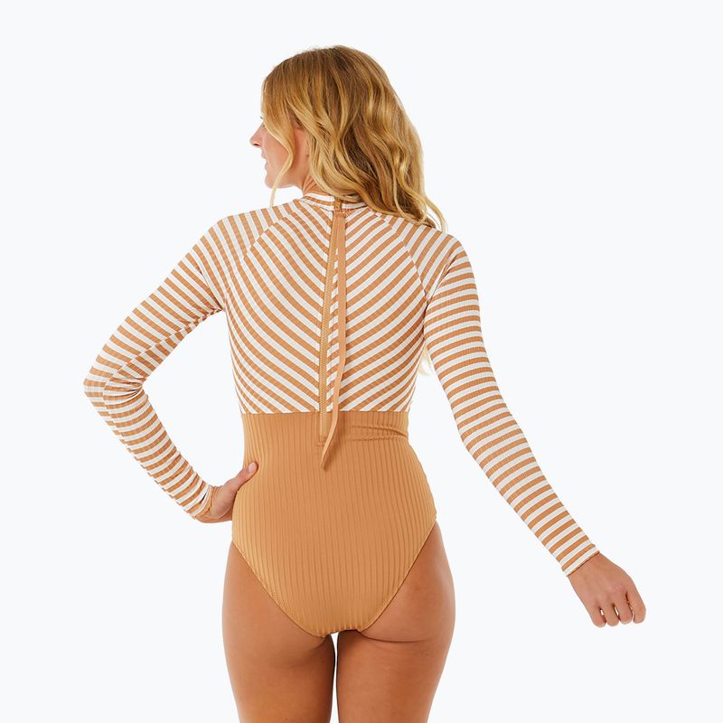 Moteriškas vientisas maudymosi kostiumėlis Rip Curl Premium Surf LS Surf light brown 9