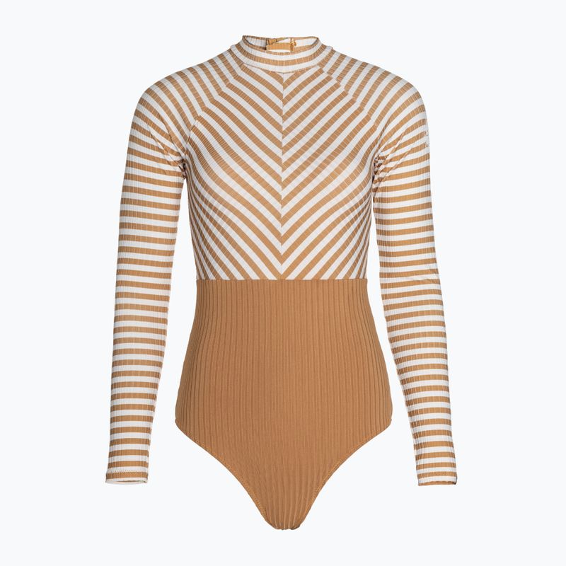 Moteriškas vientisas maudymosi kostiumėlis Rip Curl Premium Surf LS Surf light brown