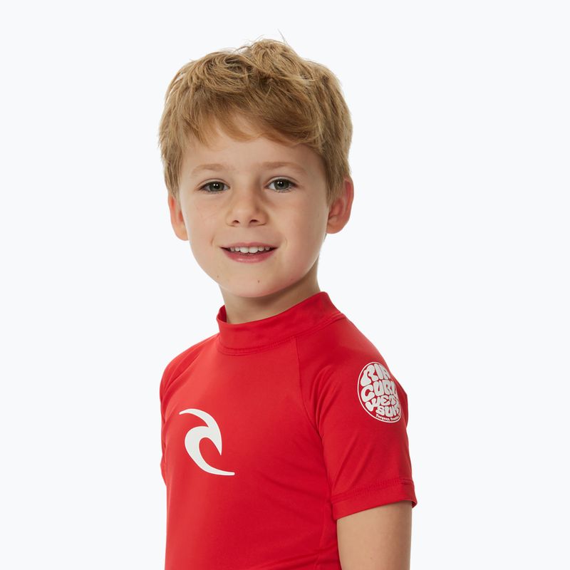 Vaikiški plaukimo marškinėliai Rip Curl Brand Wave UPF red 4