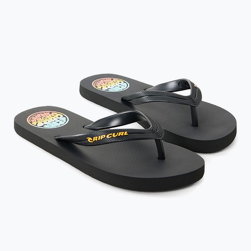 Vaikiškos šlepetės per pirštą Rip Curl Wetty Fade Bloom washed black