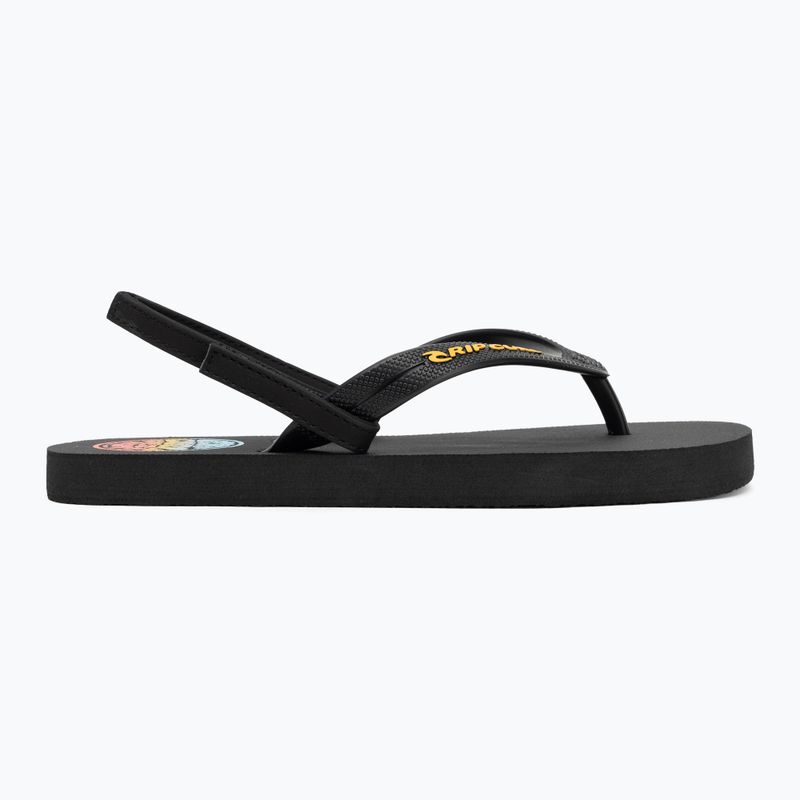 Vaikiškos šlepetės per pirštą Rip Curl Wetty Fade Bloom washed black 2