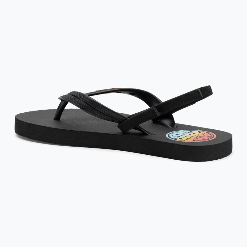 Vaikiškos šlepetės per pirštą Rip Curl Wetty Fade Bloom washed black 3