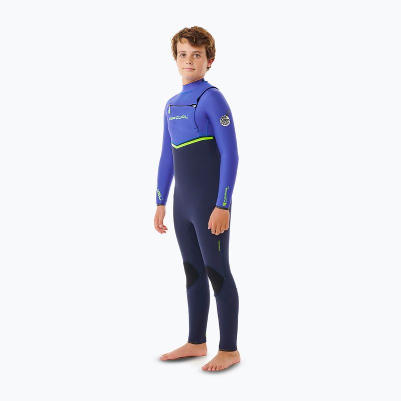 Rip Curl Flashbomb 3/2 mm Chest Zip wild berry vaikiškos plaukimo putos 3